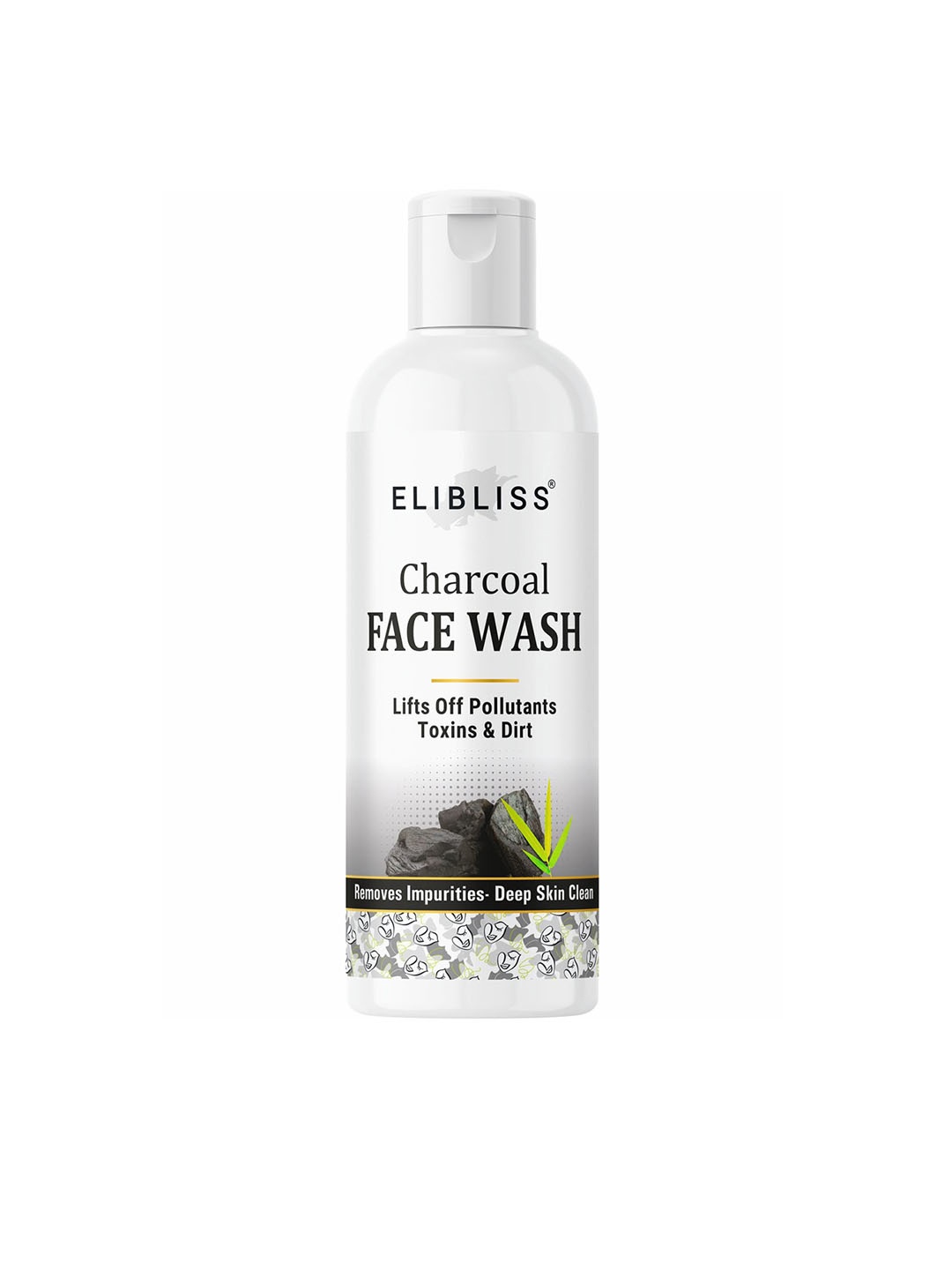 

ELIBLISS Charcoal Deep Skin Clean Face Wash 50ml, Black