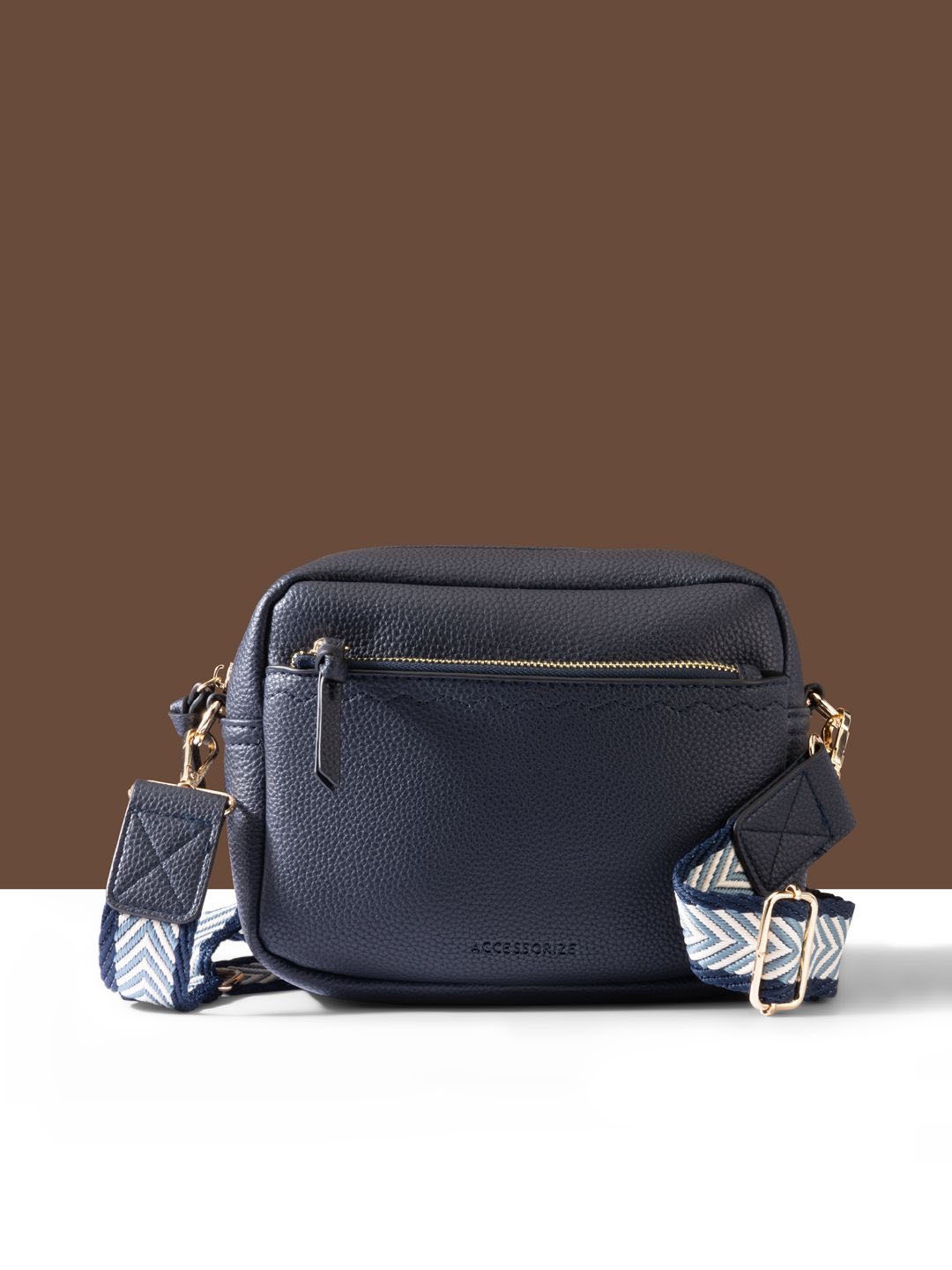 

Accessorize PU Structured Shoulder Bag with Bow Detail, Navy blue