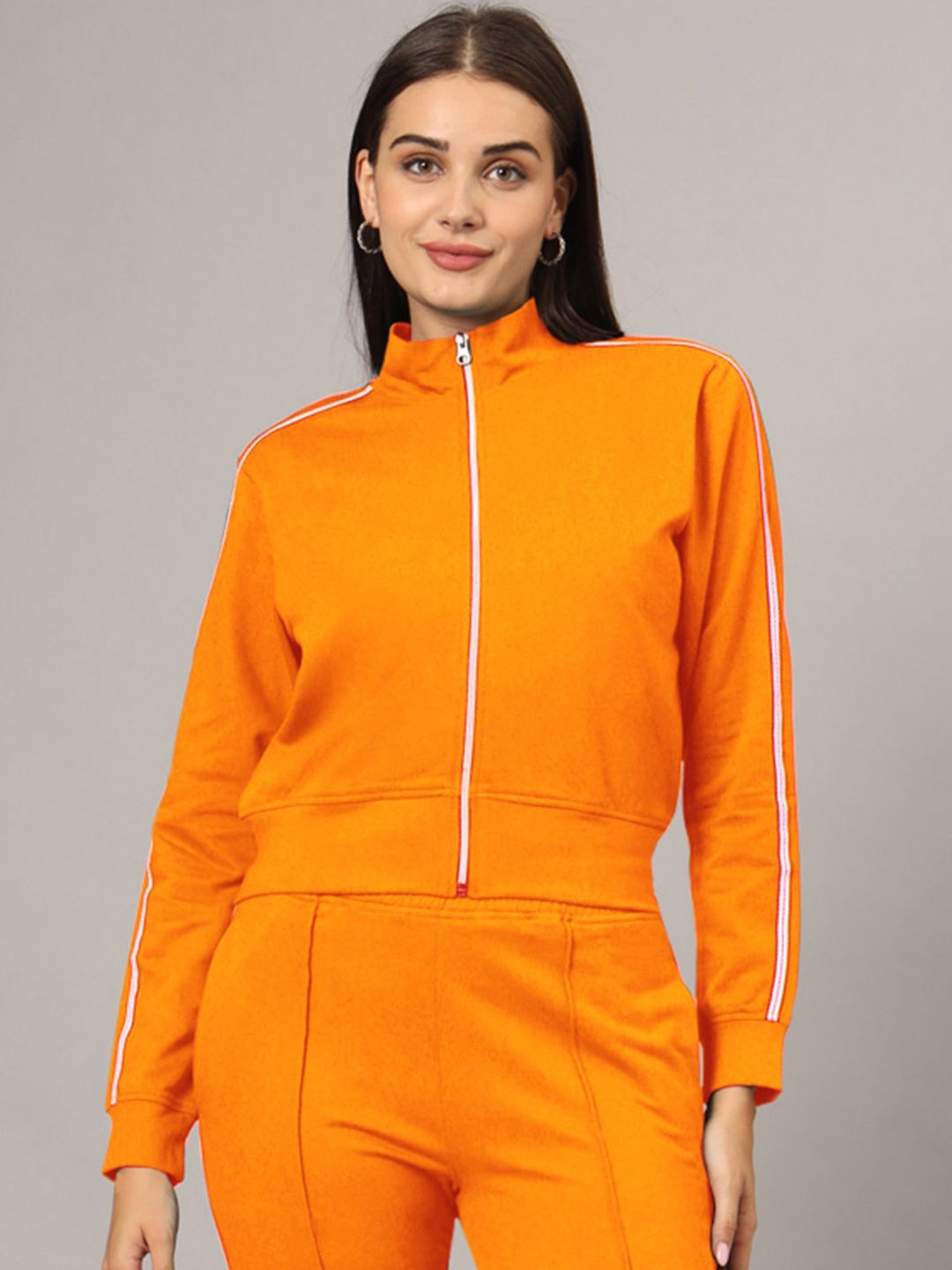 

BRINNS Women Crop Tailored Jacket, Orange