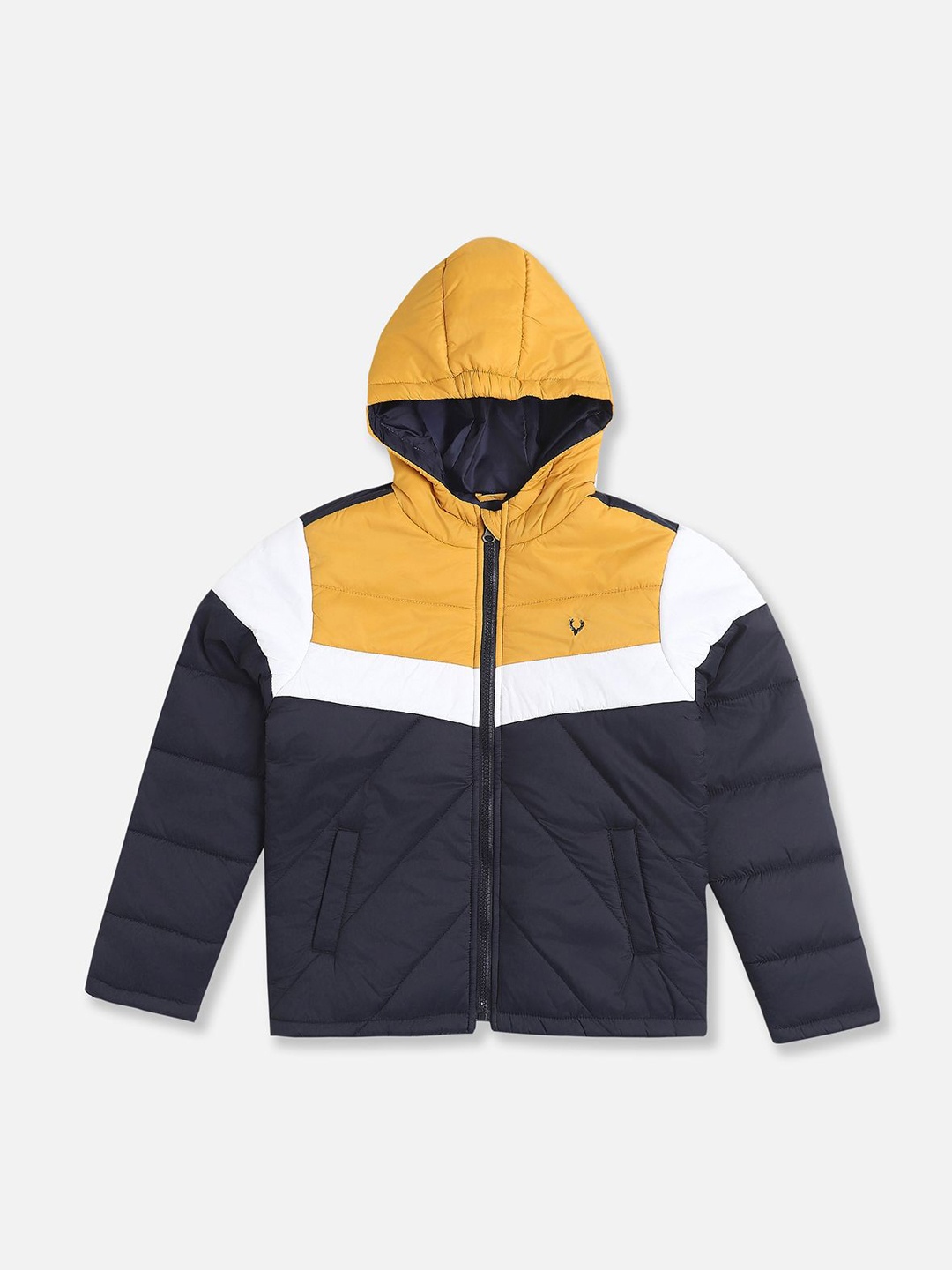 

Allen Solly Junior Boys Colourblocked Crop Padded Jacket, Navy blue