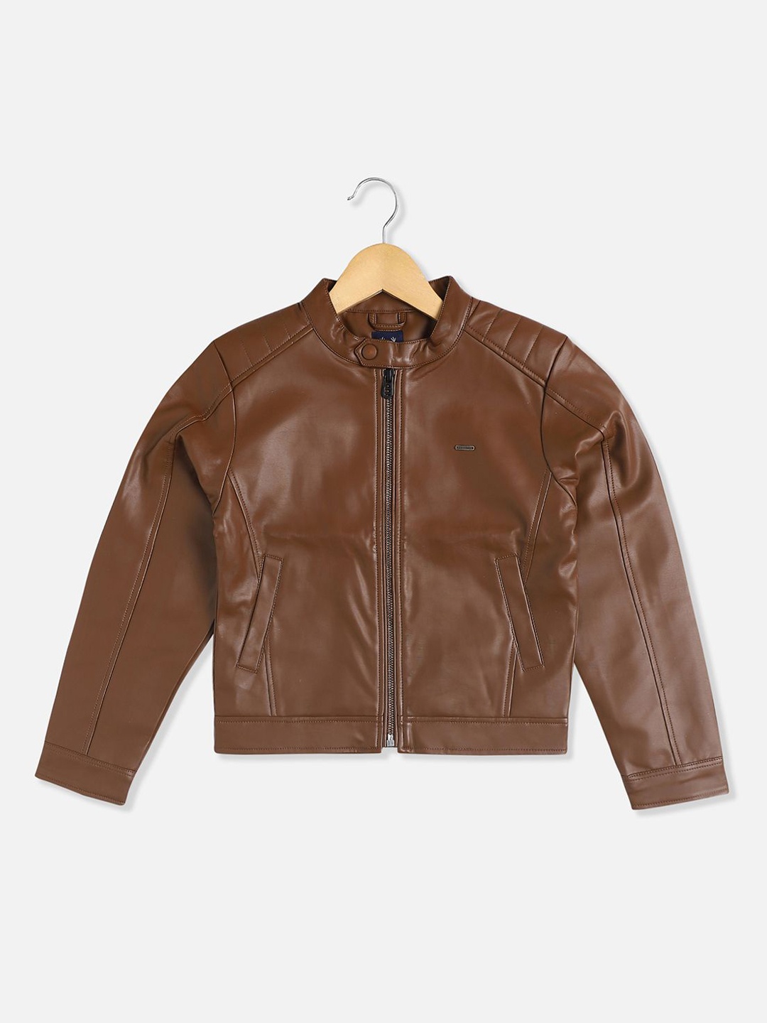

Allen Solly Junior Boys Biker Jacket, Brown