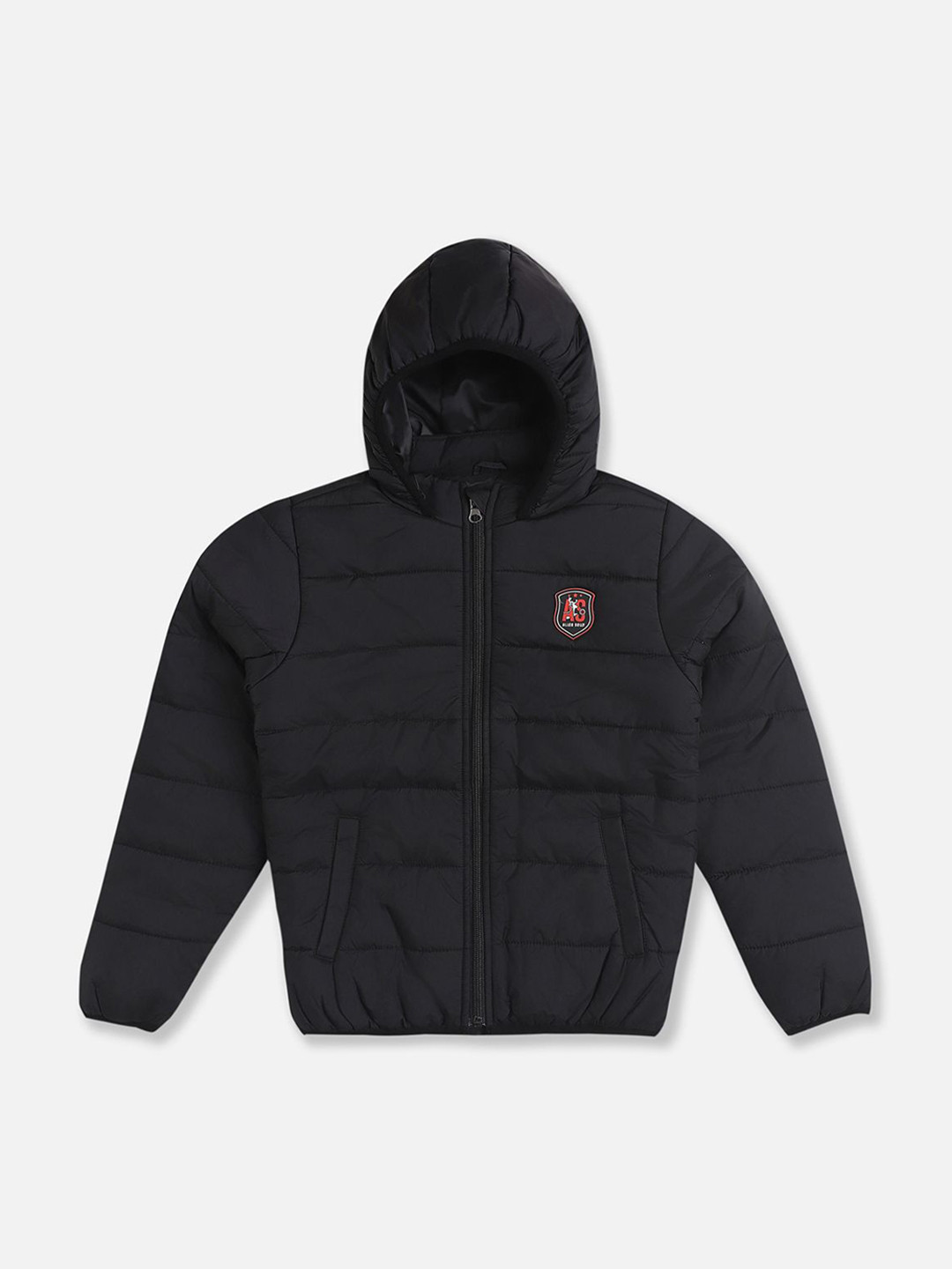 

Allen Solly Junior Boys Open Front Jacket with Patchwork, Black