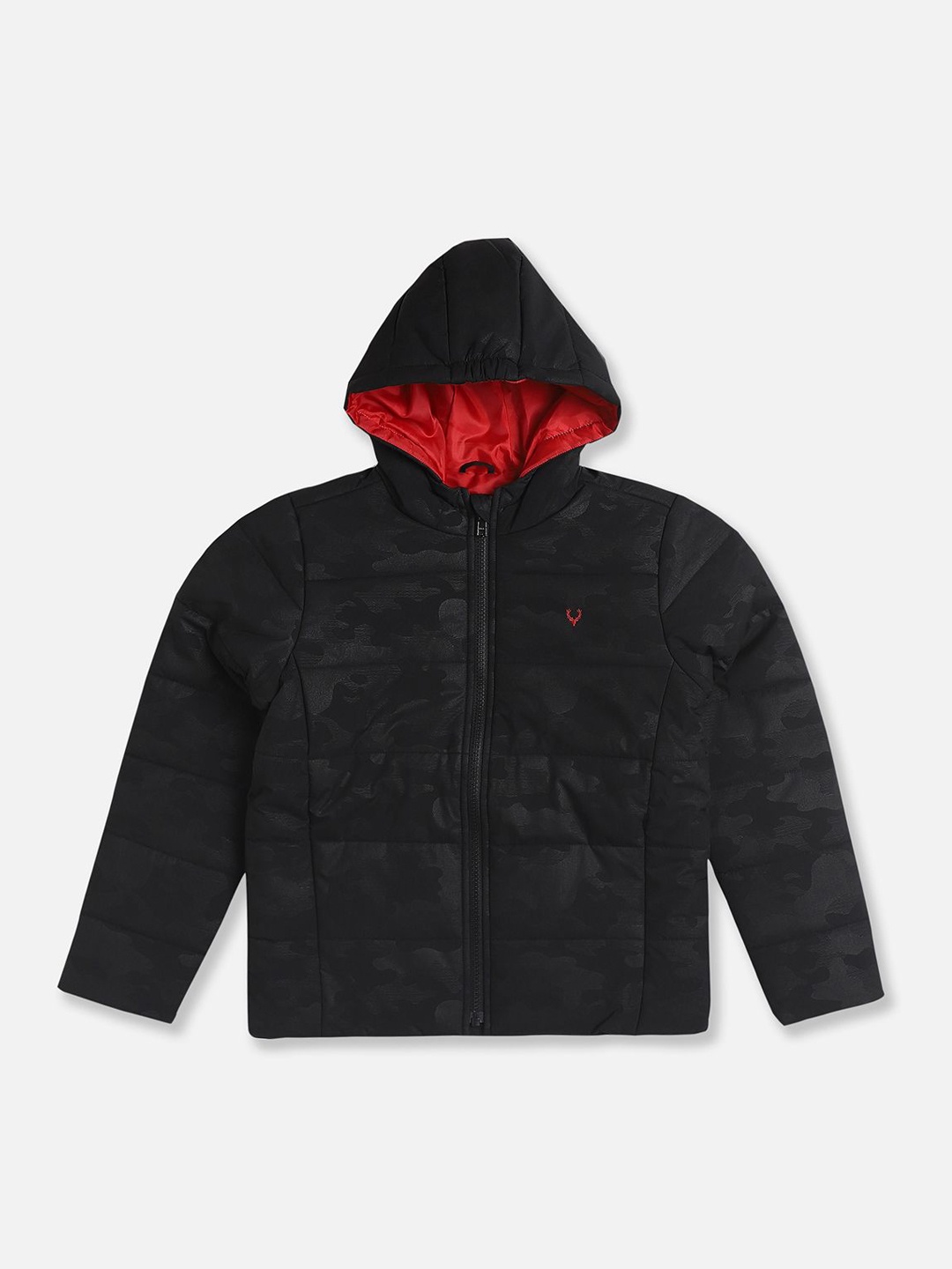 

Allen Solly Junior Boys Camouflage Padded Jacket with Embroidered, Black