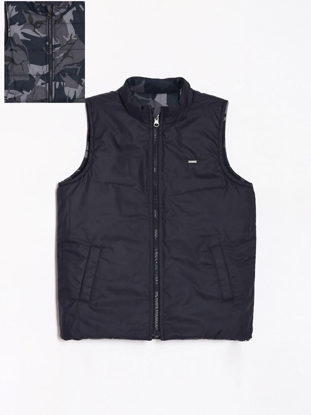 

Allen Solly Junior Boys Camouflage Crop Padded Jacket, Navy blue