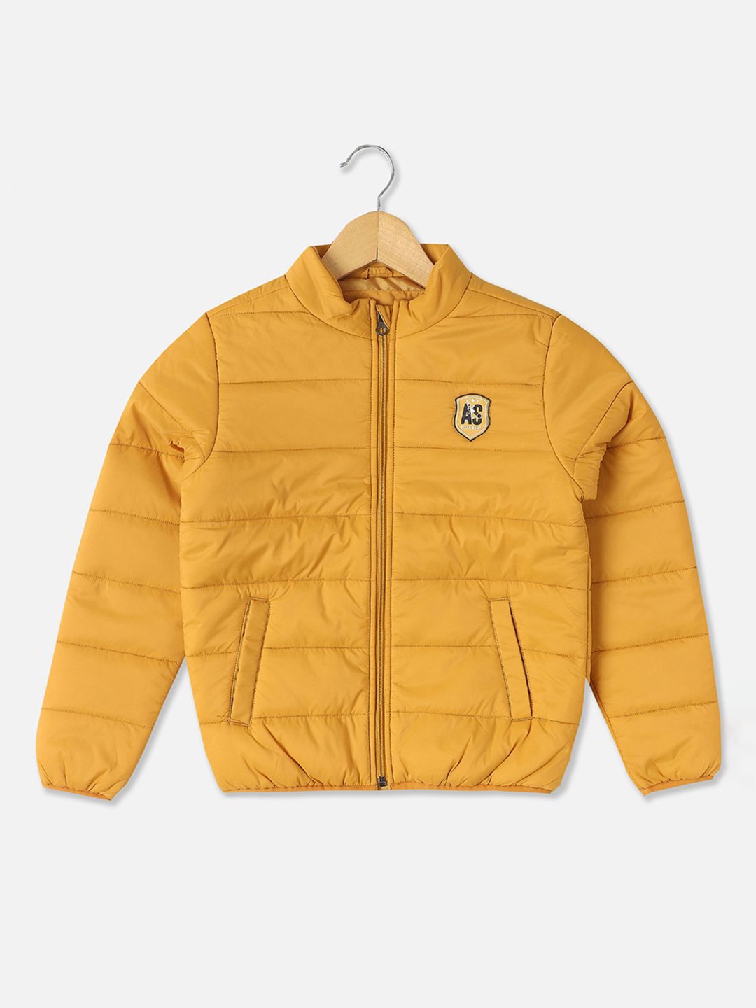 

Allen Solly Junior Boys Padded Jacket with Patchwork, Yellow