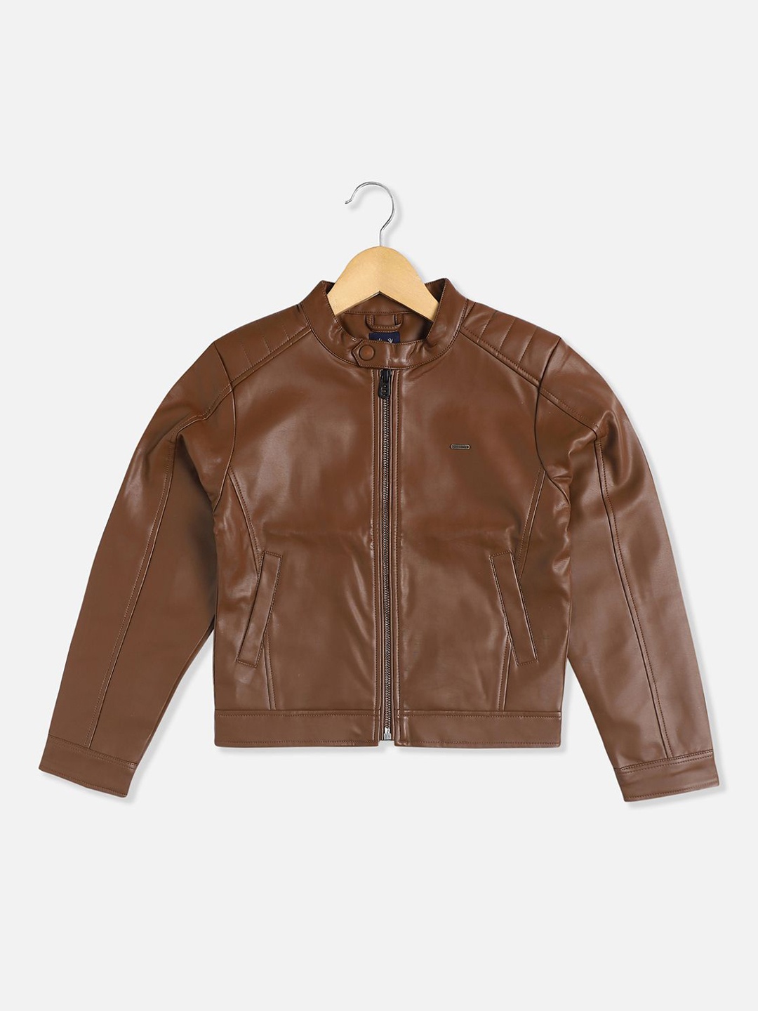 

Allen Solly Junior Boys Biker Jacket, Brown