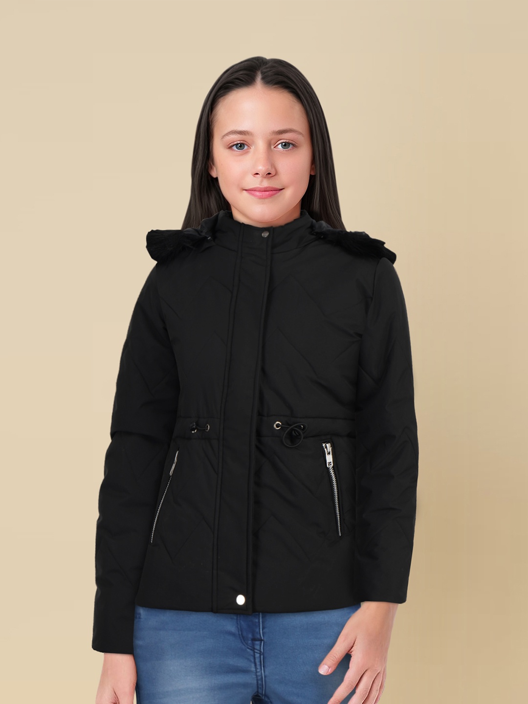

Allen Solly Junior Girls Parka Jacket, Black