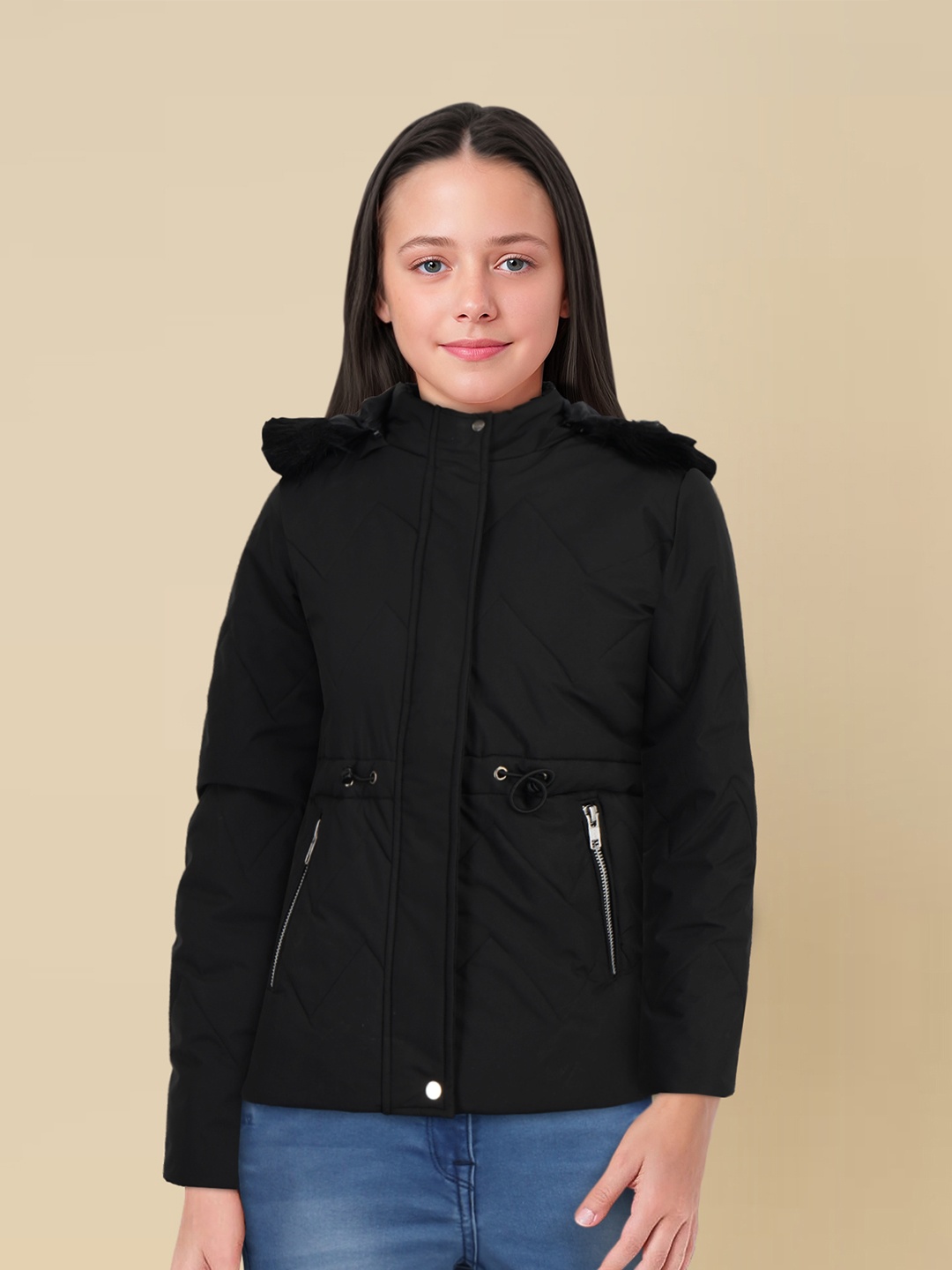 

Allen Solly Junior Girls Parka Jacket, Black