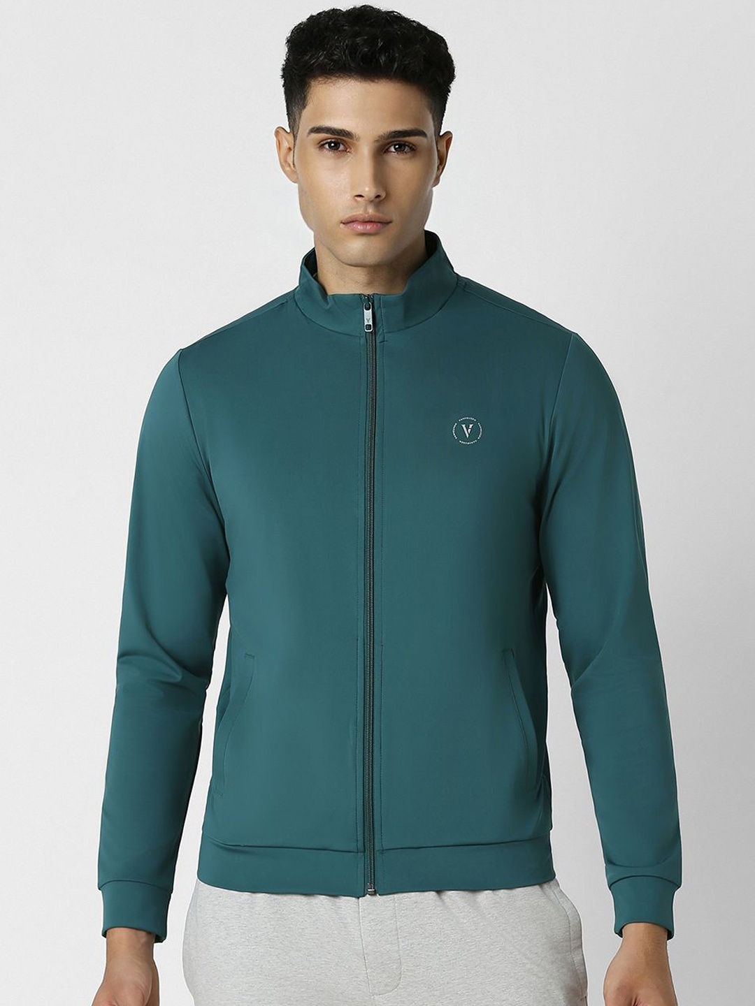 

Van Heusen Flex Men Sporty Jacket with Embroidered, Blue