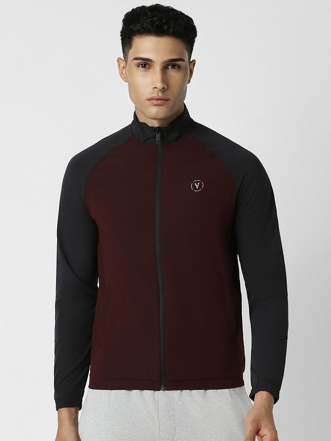 

Van Heusen Flex Men Solid Sporty Jacket, Maroon