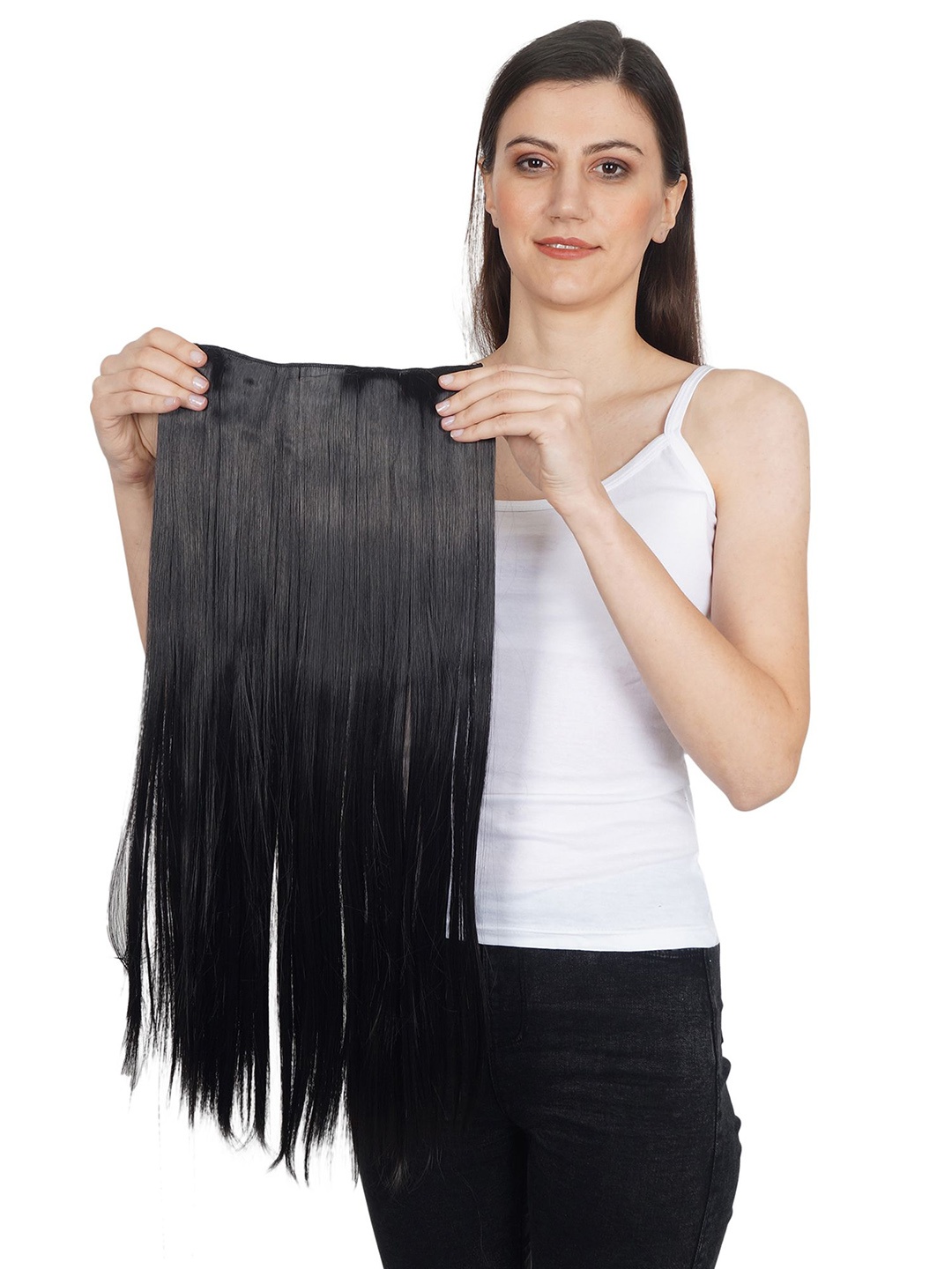 

SHENY 5 Clip Straight Hair Extension - Black