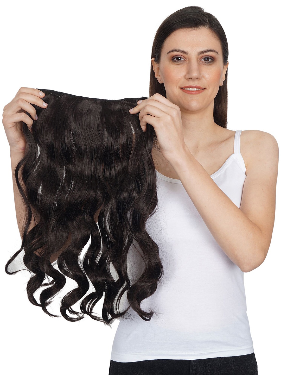 

SHENY 5 Clip Curly Hair Extension - Brown