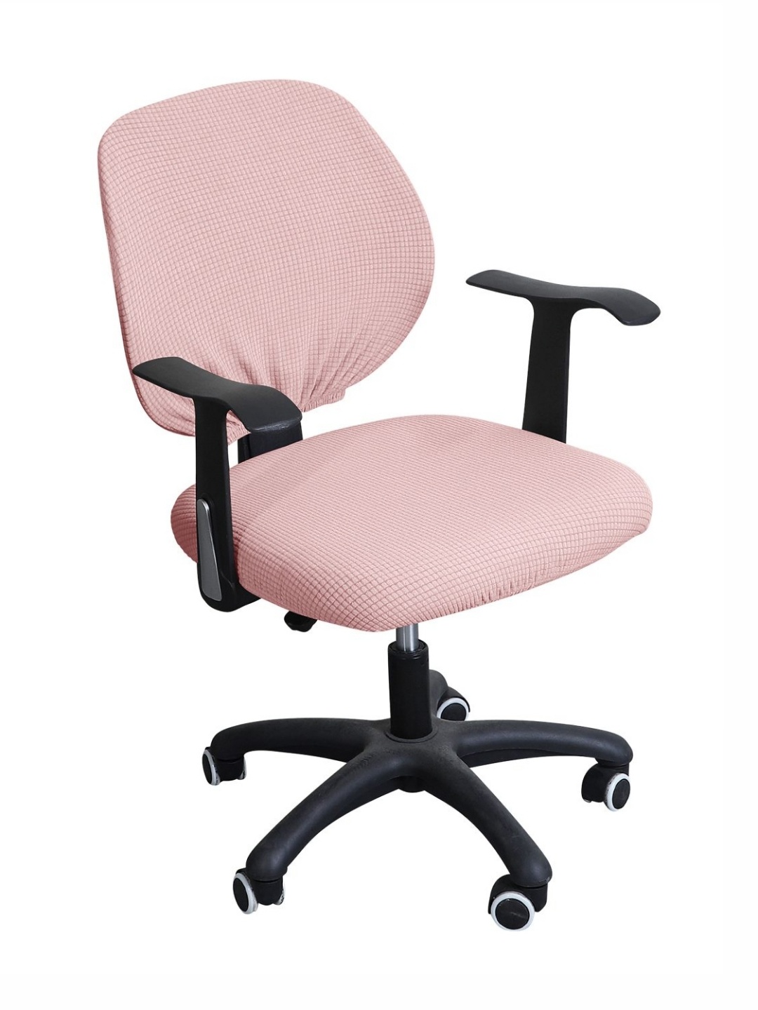 

HOKIPO Pink Jacquard Stretchable Computer Desk Rotating Chair Seat Cover