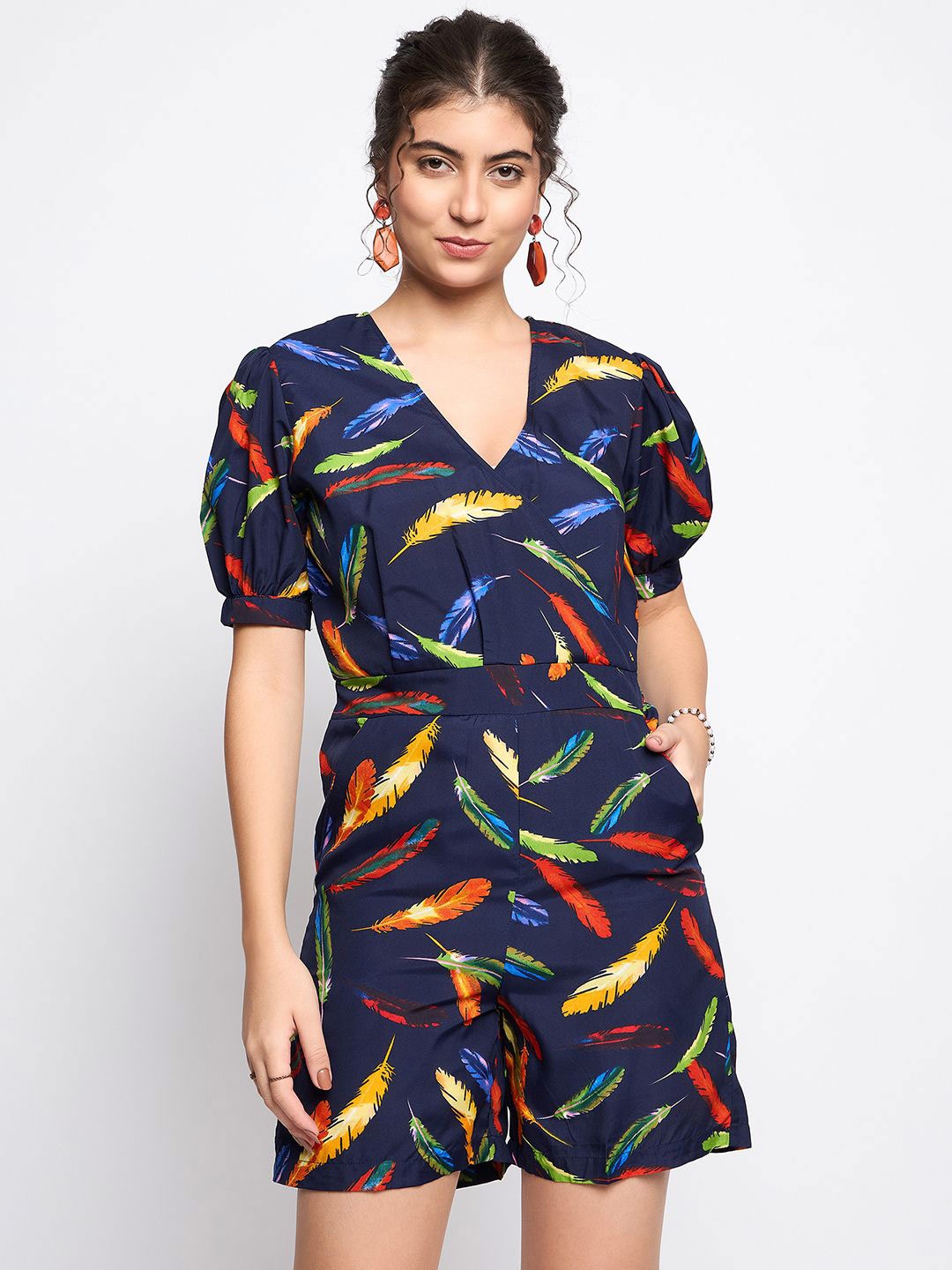

BRINNS Women Printed Jumpsuit, Navy blue