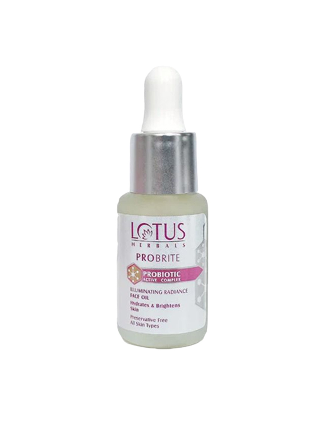 

Lotus Herbals Probrite Illuminating Radiance Face Oil - 15ml, White