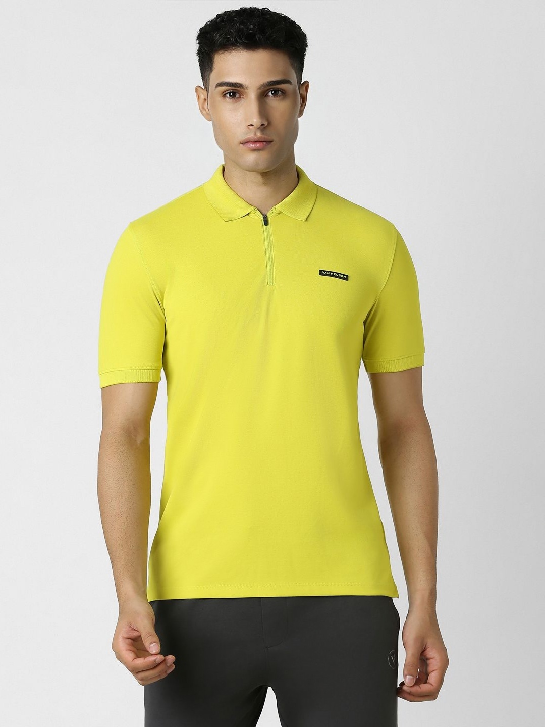 

Van Heusen Flex Men Polo Collar T-shirt, Yellow