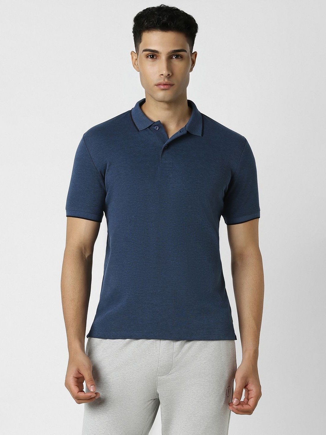 

Van Heusen Flex Men Polo Collar T-shirt, Navy blue