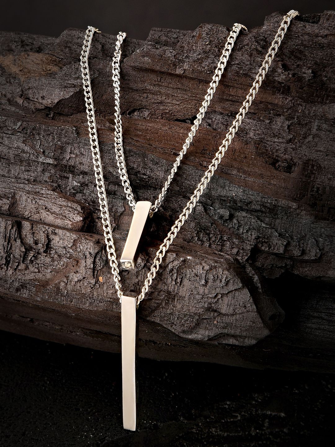 

The Bro Code Men Silver-Plated Layered Chain