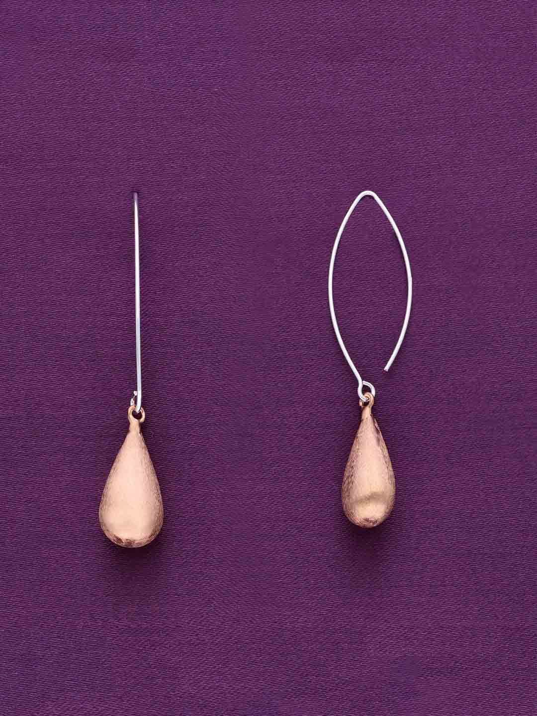 

KAI JEWEL Rose Gold-Plated 92.5 Sterling Silver Drop Earrings