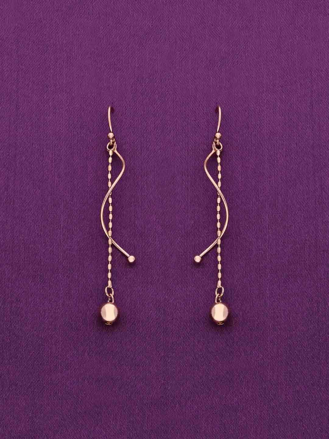 

KAI JEWEL Rose Gold-Plated 92.5 Sterling Silver Drop Earrings