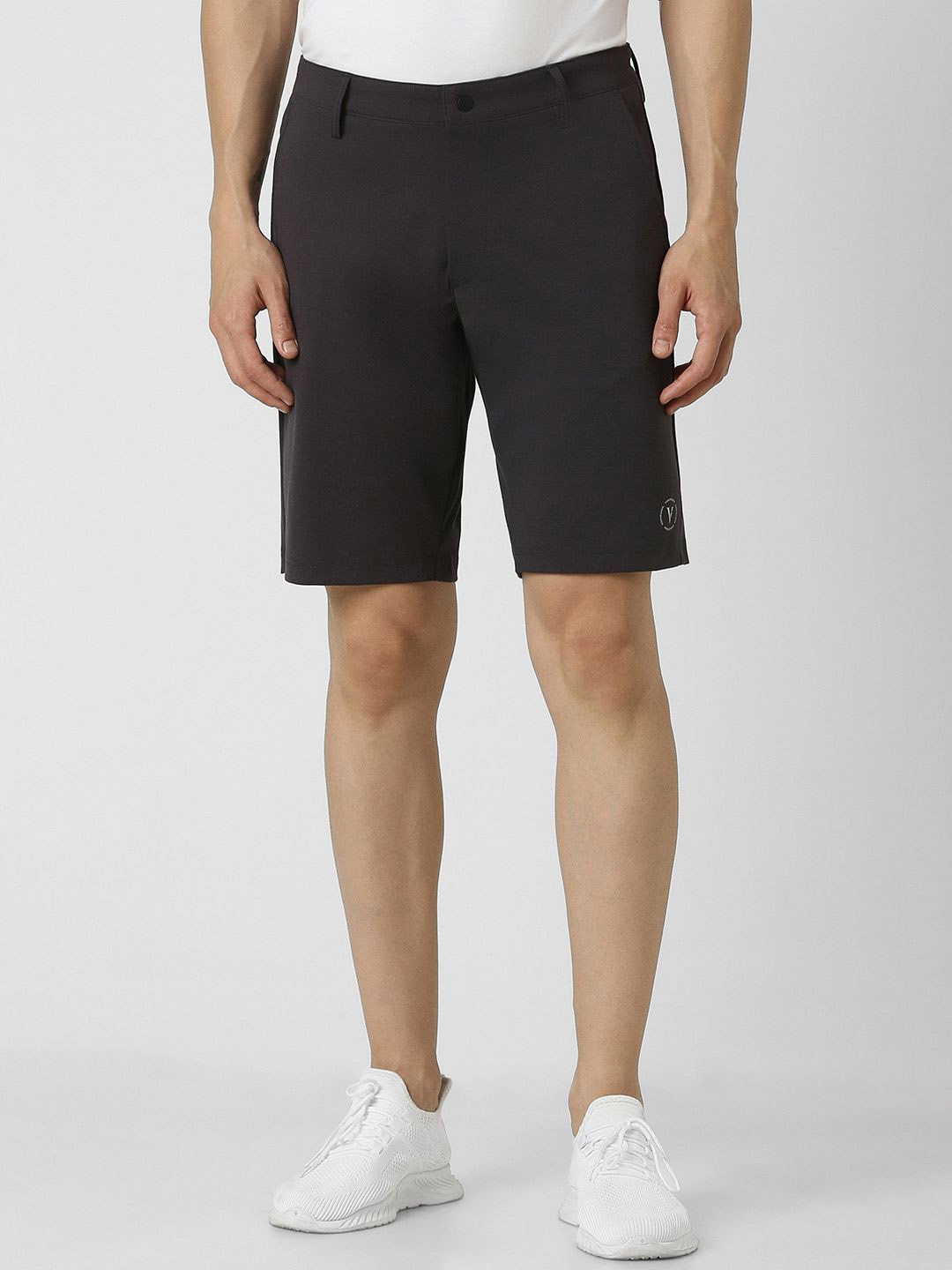 

Van Heusen Flex Men Regular Fit Mid-Rise Shorts, Black