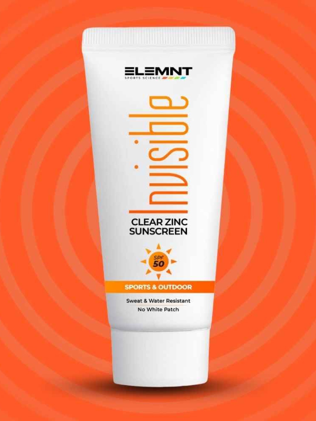 

Elemnt Sports Science Invisible Clear Zinc Sunscreen SPF 50 - 50g, Transparent