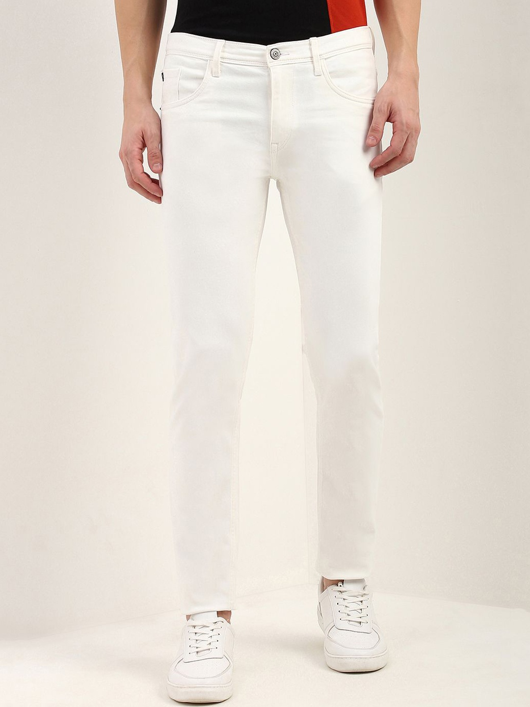 

Allen Solly Men Skinny Fit Low-Rise Jeans, White