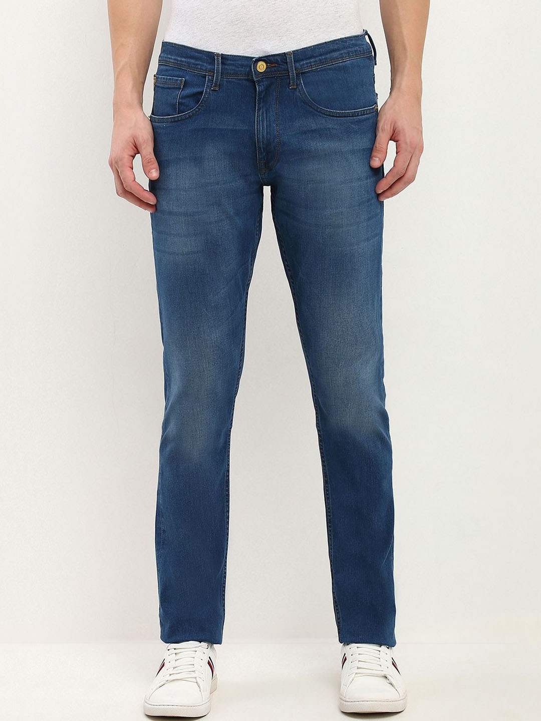 

Allen Solly Men Slim Fit Mid Rise Light Fade Jeans, Blue