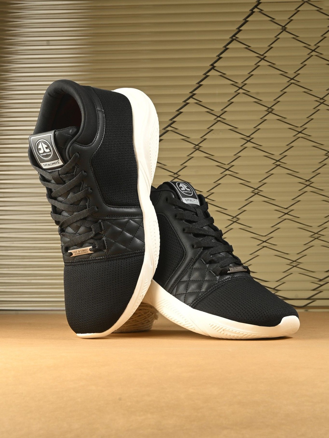 

OFF LIMITS Men Round Toe Sneakers, Black