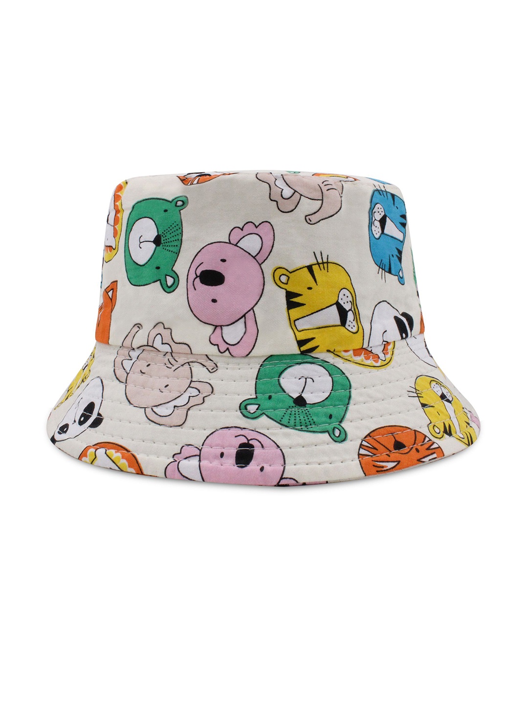 

JENNA Unisex Kids Beige Self Design Bucket Hat