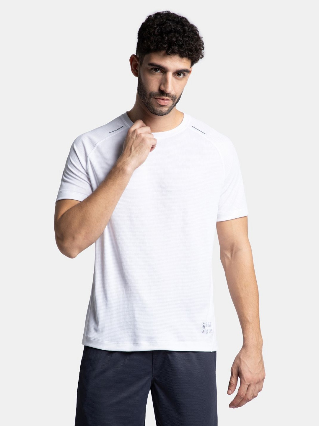 

Jockey Lightweight Microfiber Solid T-Shirt with Breathable Mesh-MV16, White