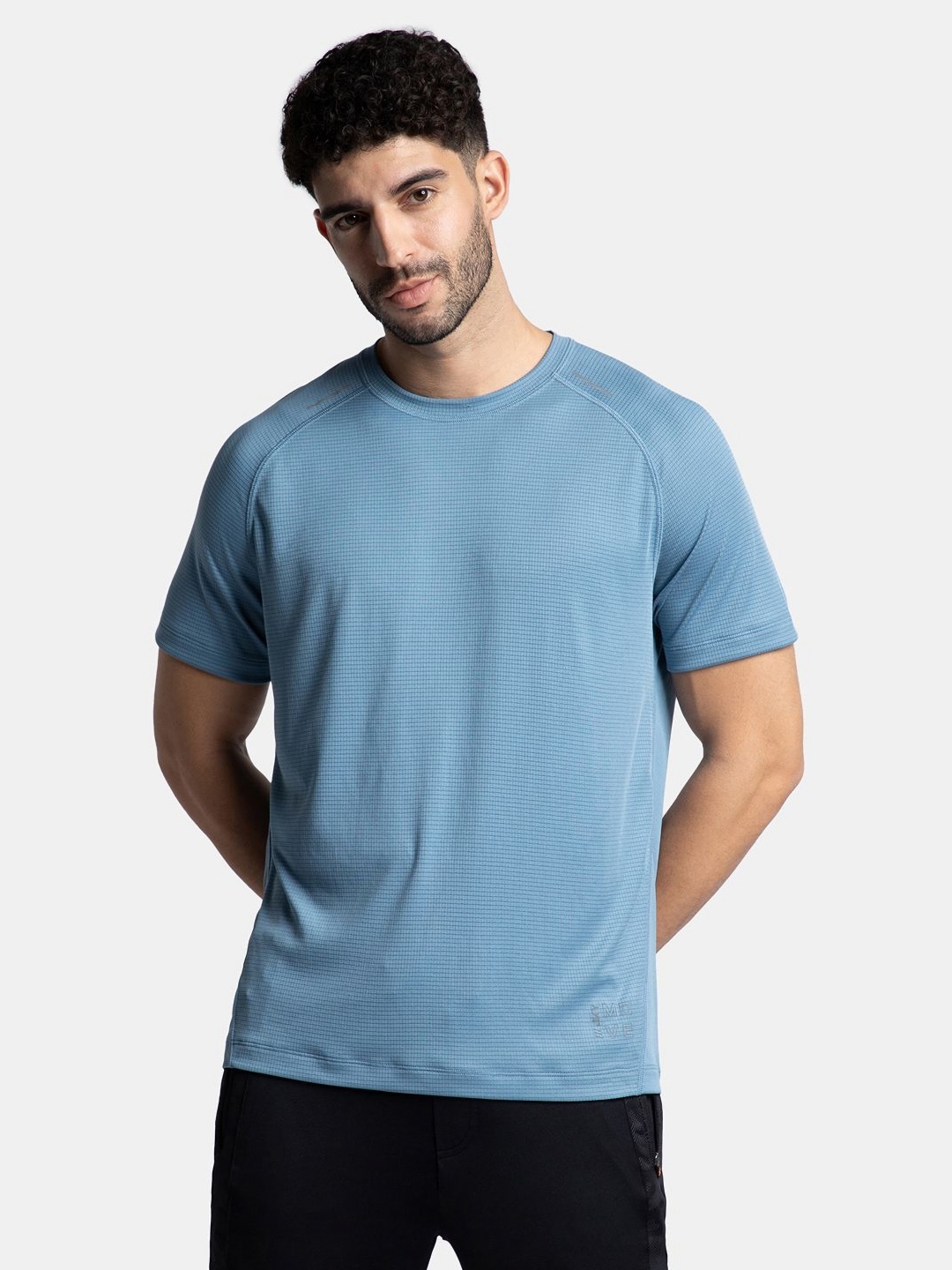 

Jockey Lightweight Microfiber Solid T-Shirt with Breathable Mesh-MV16, Blue