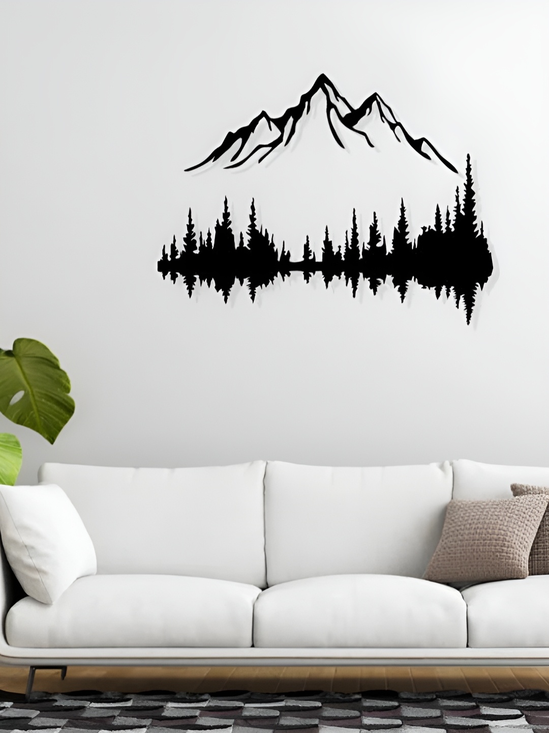 

ARTROOMS Black Mountain & Forest Metal Wall Decor