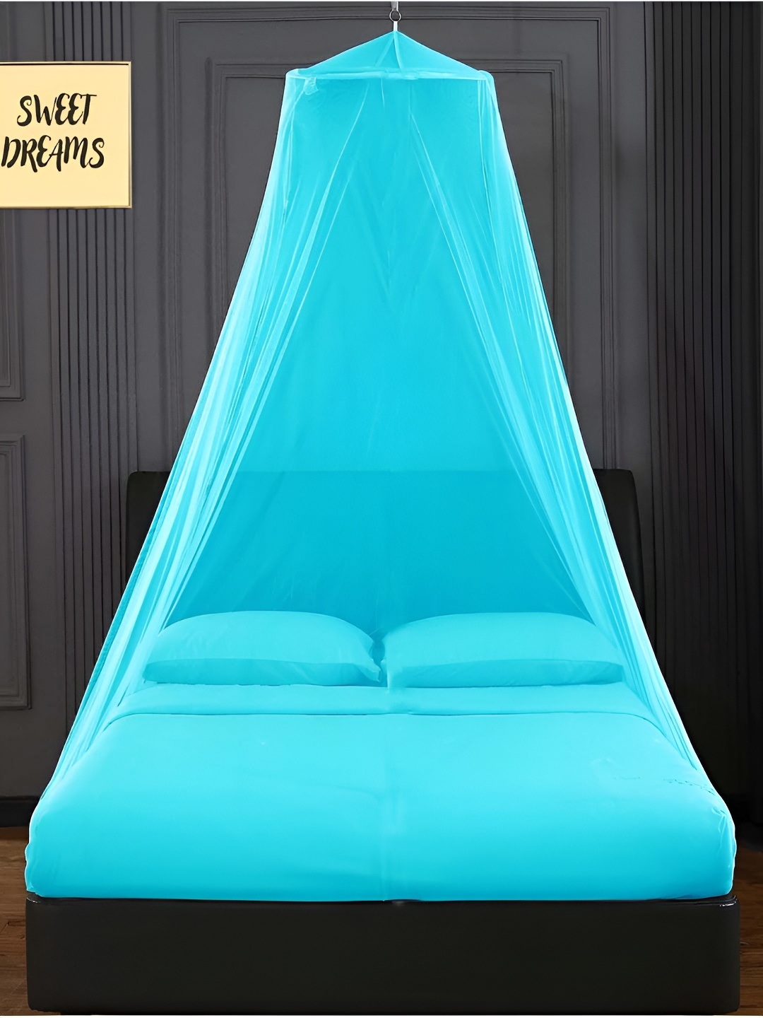 

MARUTI ENTERPRISE Blue King Size Hanging Mosquito Net