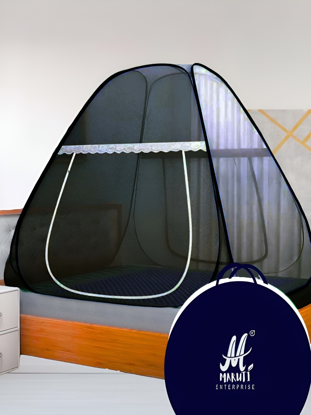 

MARUTI ENTERPRISE Black King Size Tent Mosquito Net