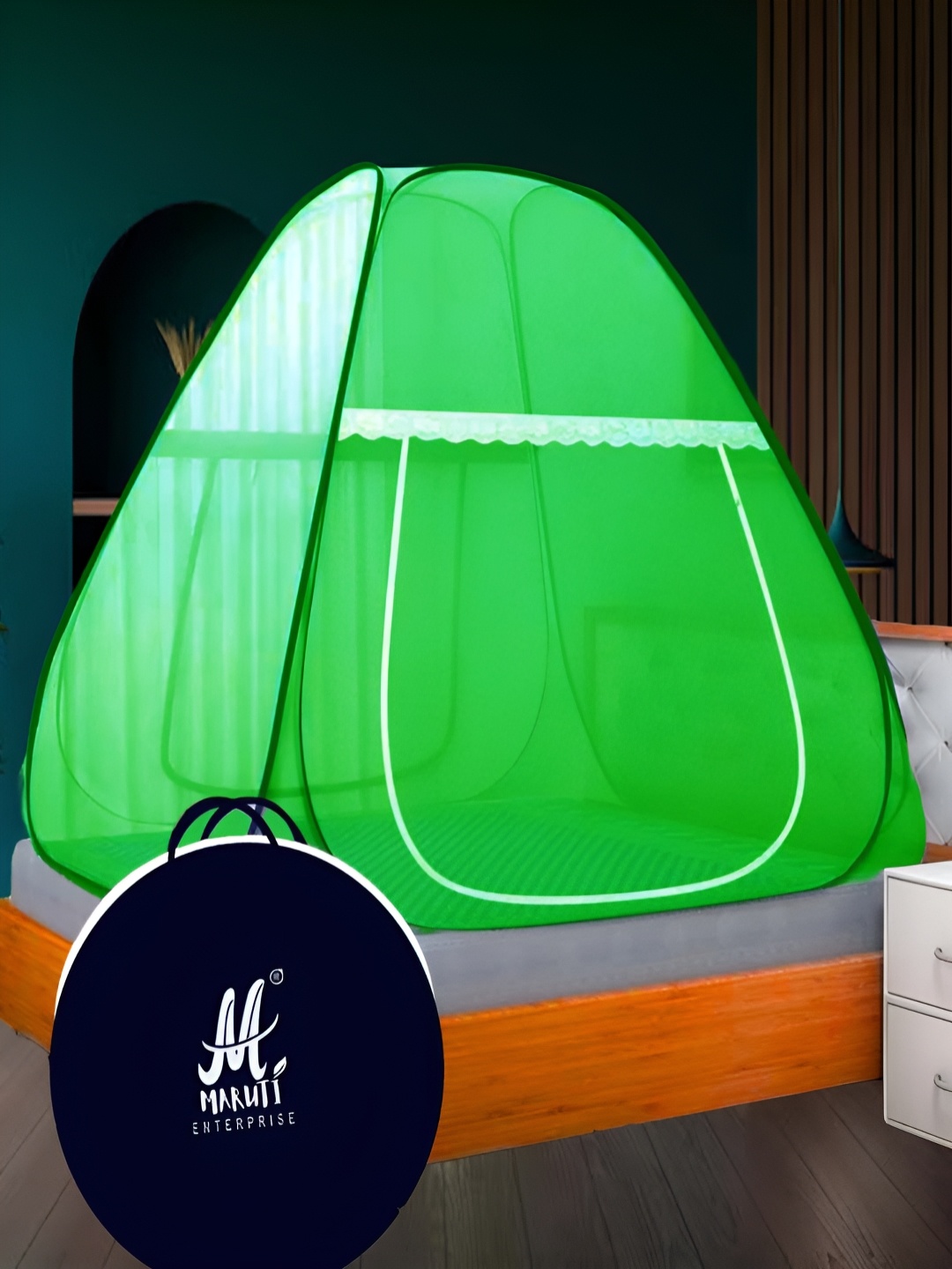 

MARUTI ENTERPRISE Green King Size Tent Mosquito Net