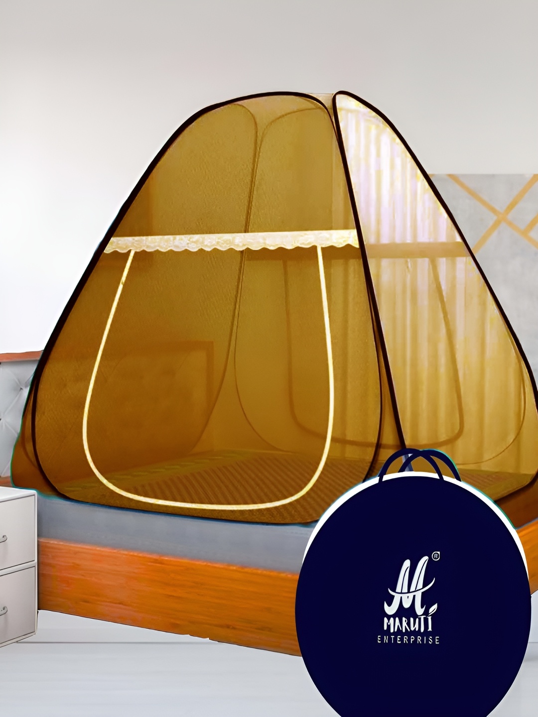 

MARUTI ENTERPRISE Khaki King Size Tent Mosquito Net