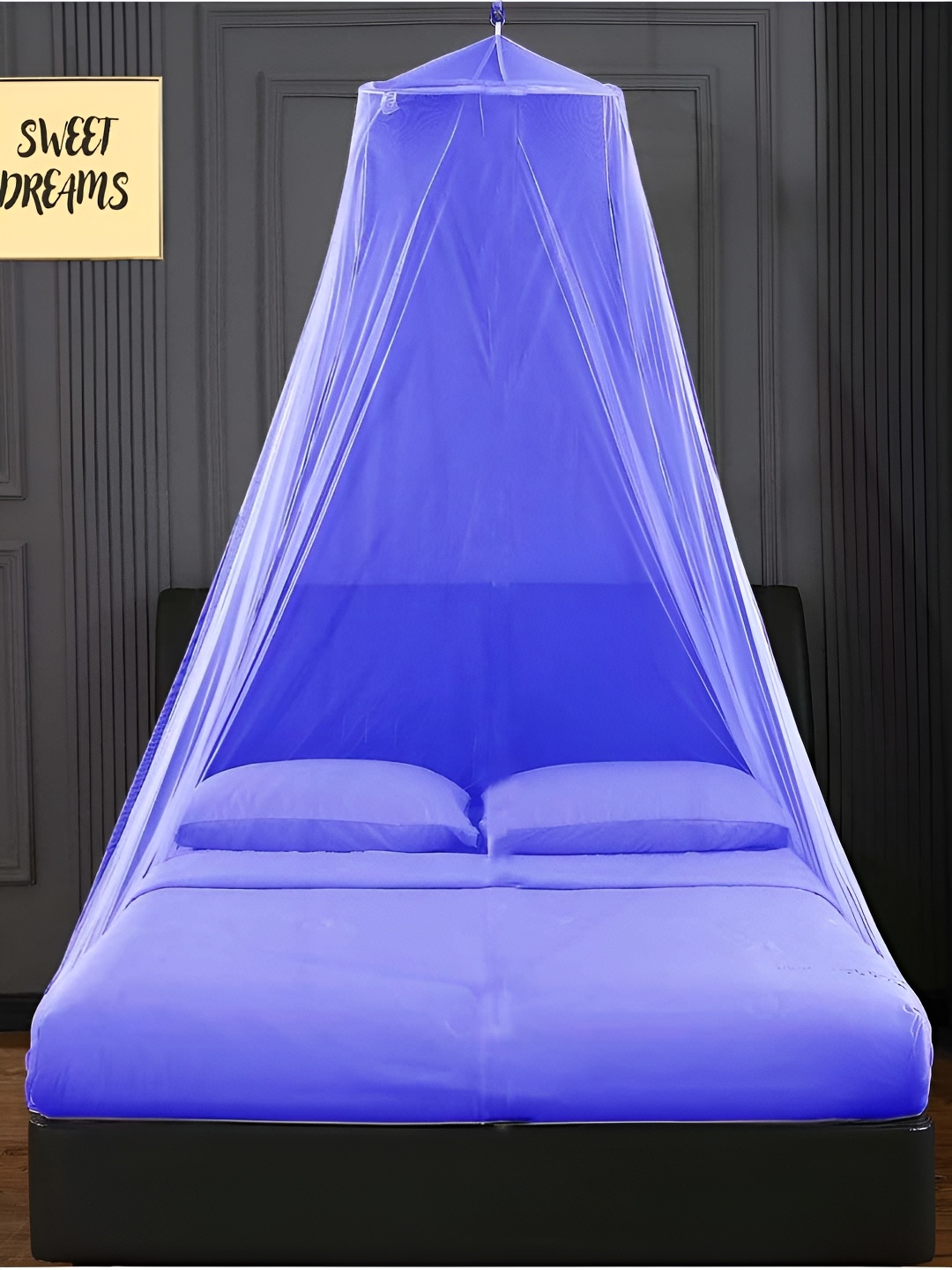 

MARUTI ENTERPRISE Blue King Size Hanging Mosquito Net