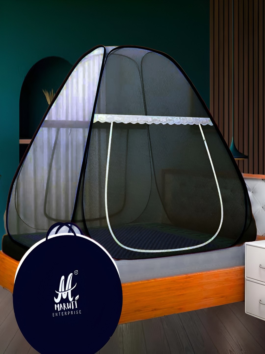 

MARUTI ENTERPRISE Black King Size Tent Mosquito Net