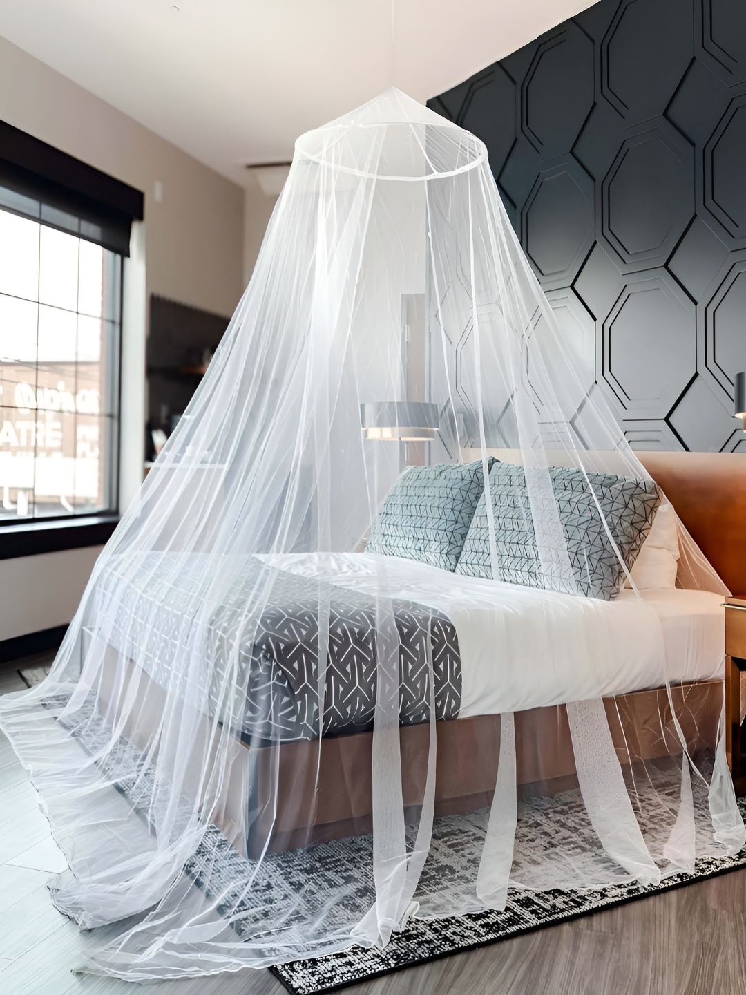 

MARUTI ENTERPRISE White King Size Hanging Mosquito Net