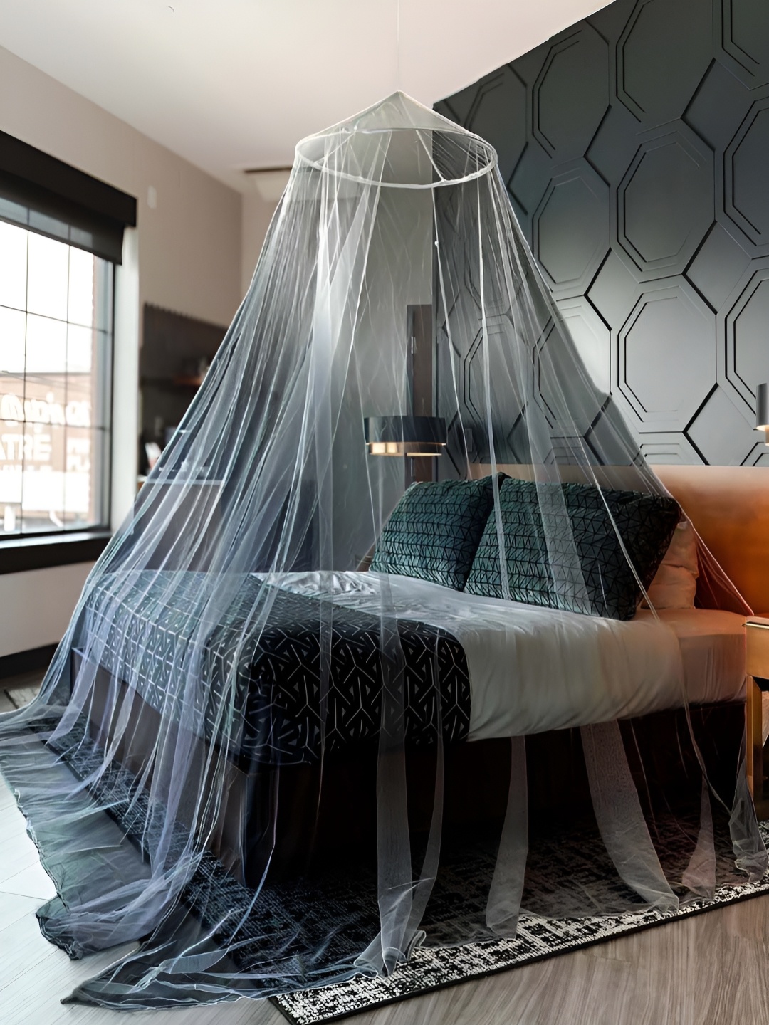 

MARUTI ENTERPRISE Black King Size Hanging Mosquito Net