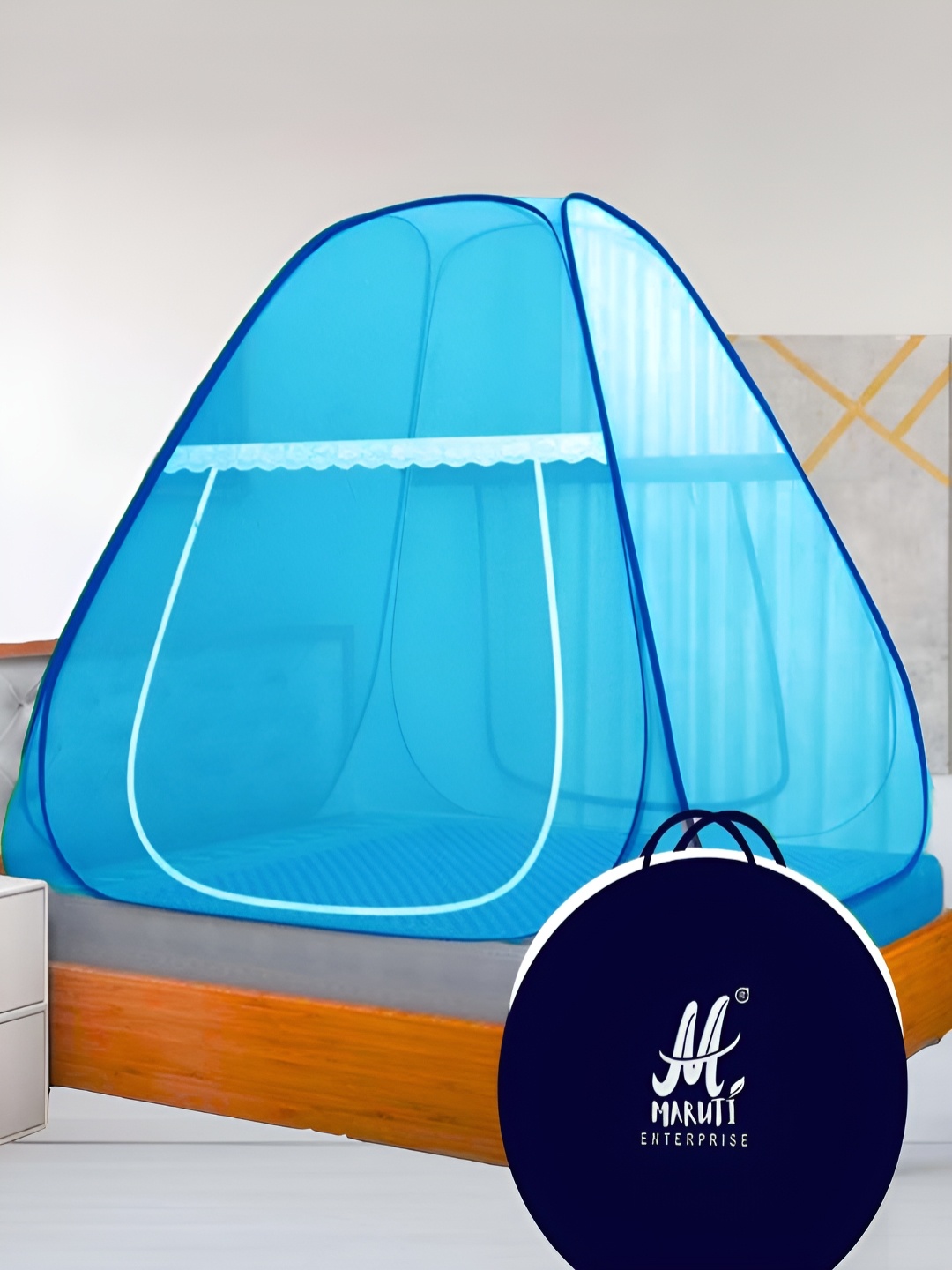 

MARUTI ENTERPRISE Blue King Size Tent Mosquito Net