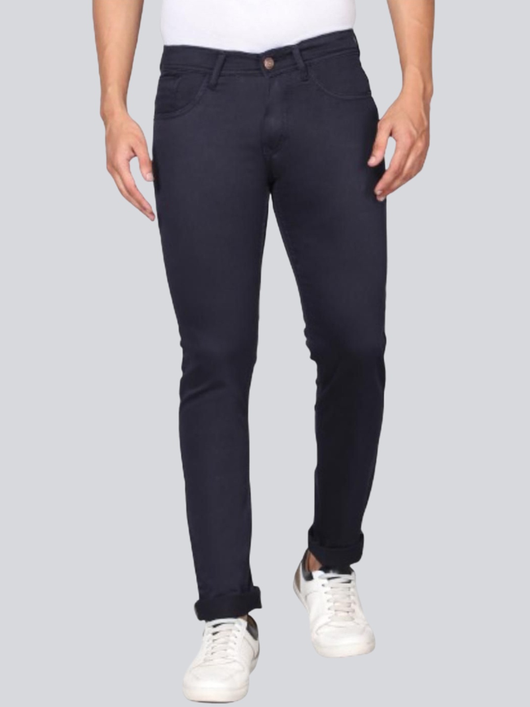 

RJ Denim Men Slim Fit Stretchable Jeans, Navy blue
