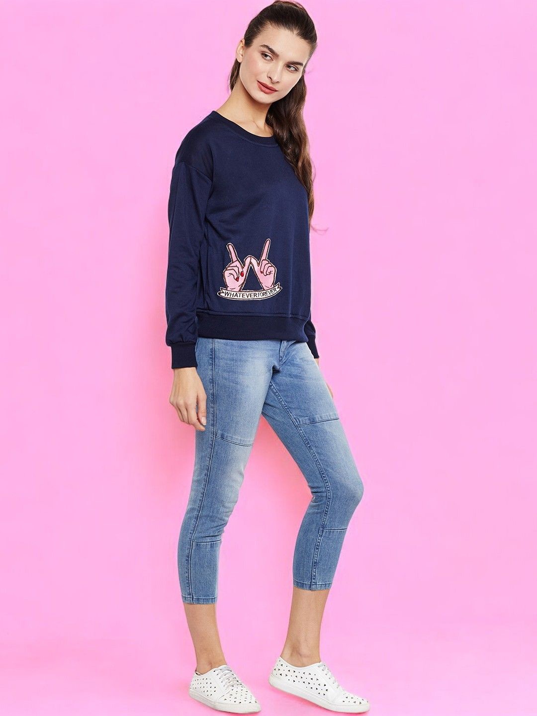 

BAESD Women Sweatshirt, Navy blue