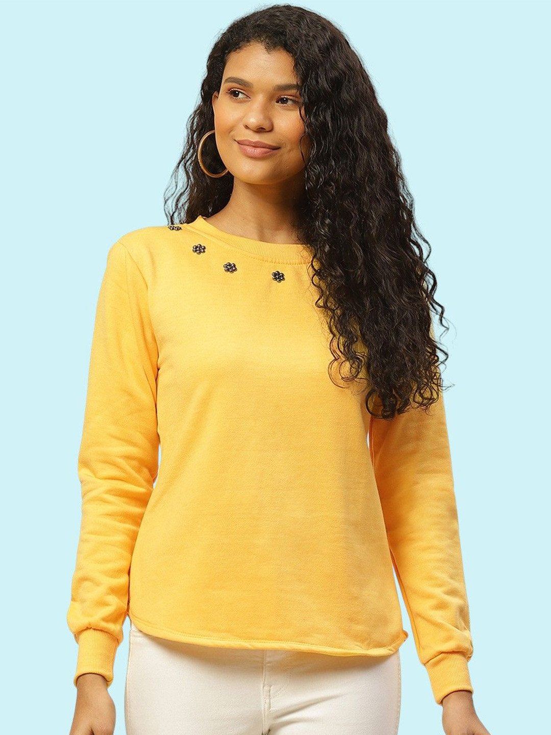 

BAESD Women Sweatshirt, Yellow