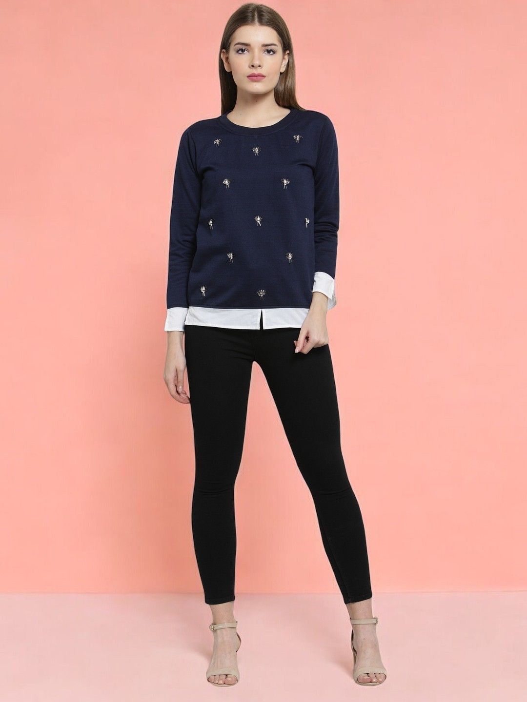 

BAESD Women Sweatshirt, Navy blue