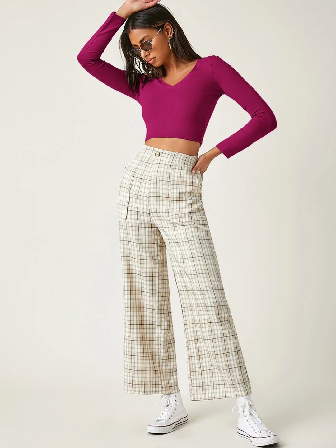 

Stylecast X Slyck Cotton Crop Top, Pink