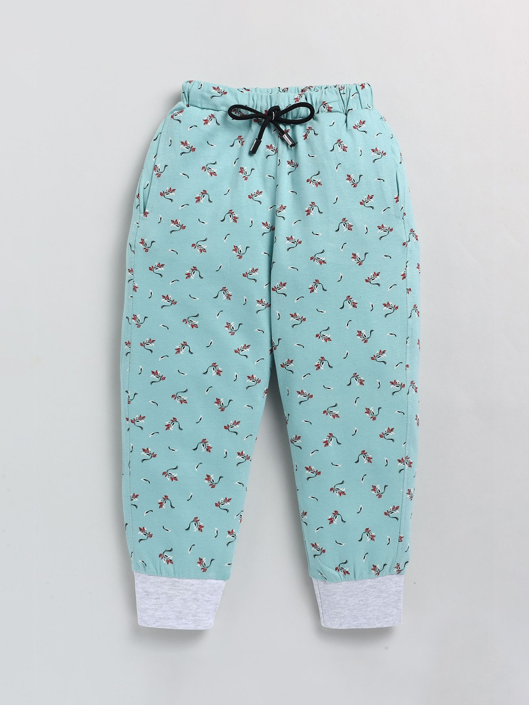 

Cutopies Girls Printed Mid Rise Track Pant Joggers, Blue