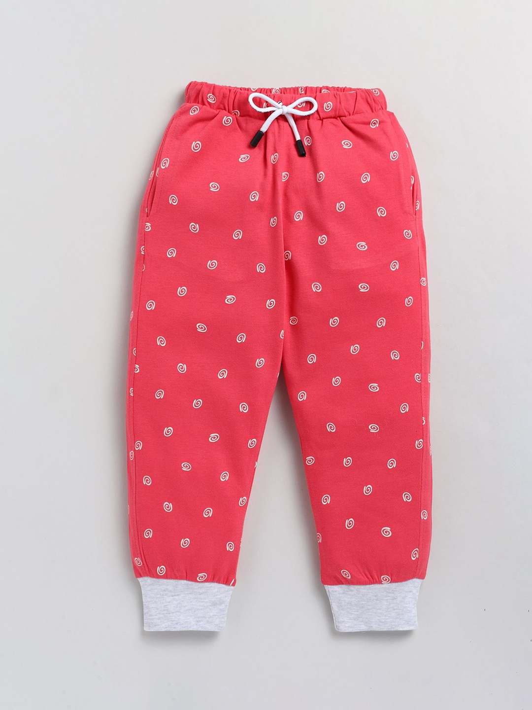 

Cutopies Girls Printed Mid Rise Joggers, Coral