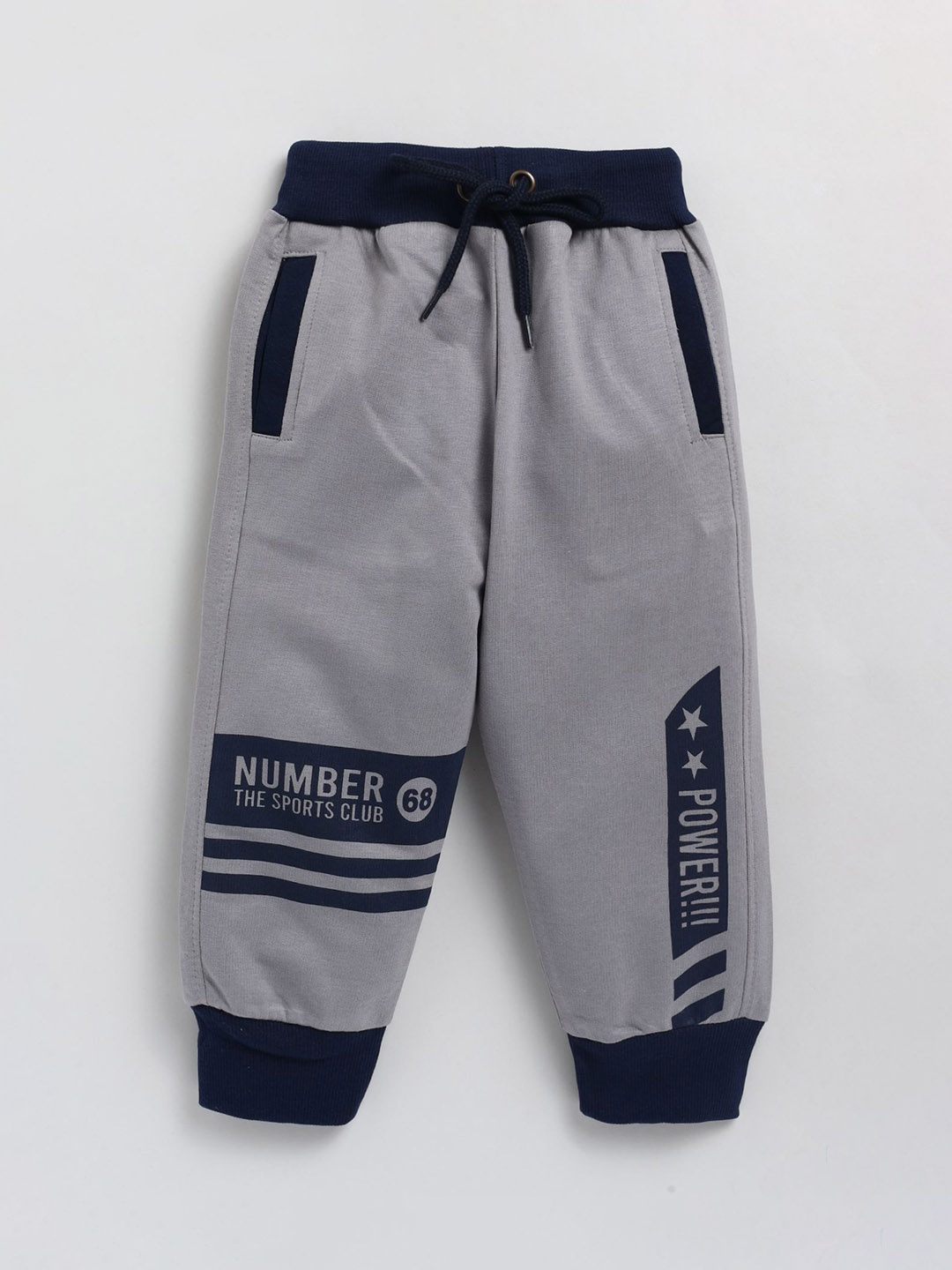 

Cutopies Boys Printed Mid Rise Joggers, Grey